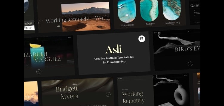 Item cover for download Asli – Creative Portfolio Elementor Pro Template Kit