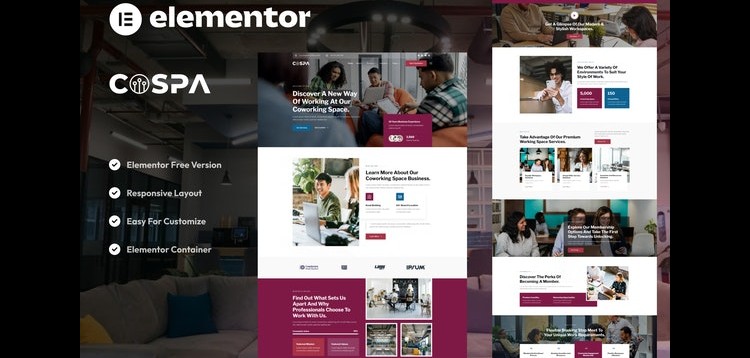 Item cover for download Cospa - Coworking Space & Virtual Office Elementor Template Kit