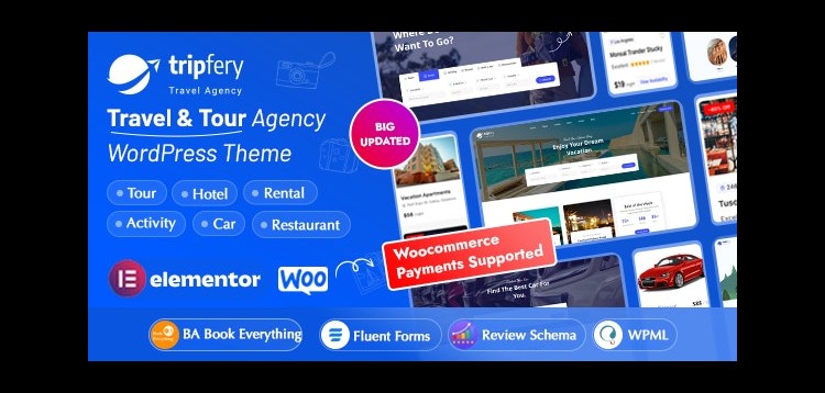 Item cover for download Tripfery - Travel & Tour Booking WordPress Theme
