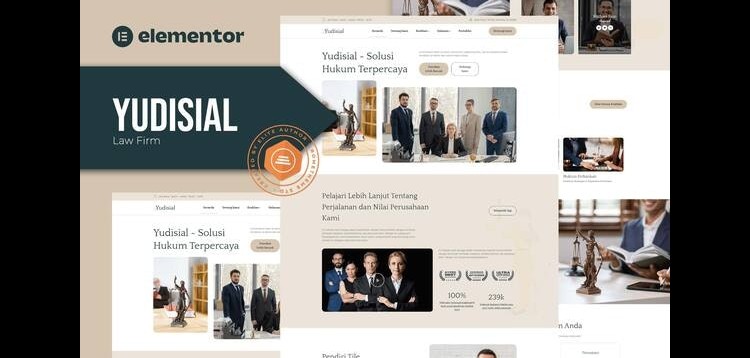 Item cover for download Yudisial - Law Firm Elementor Template Kit