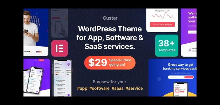 Item cover for download Custar - Software & App WordPress Theme