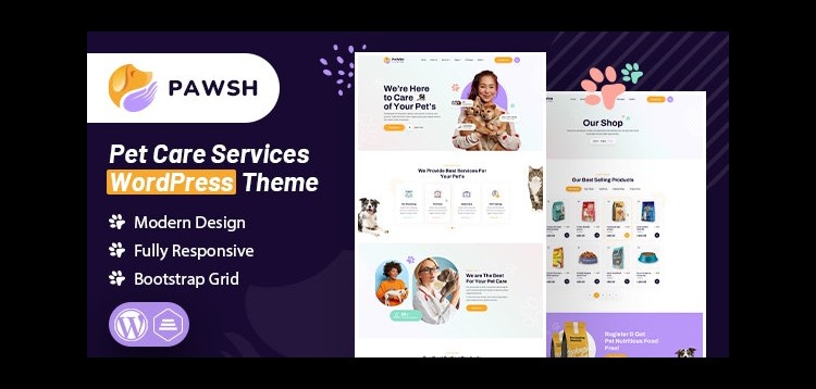 Item cover for download Pawsh | Pet Care Services WordPress Theme
