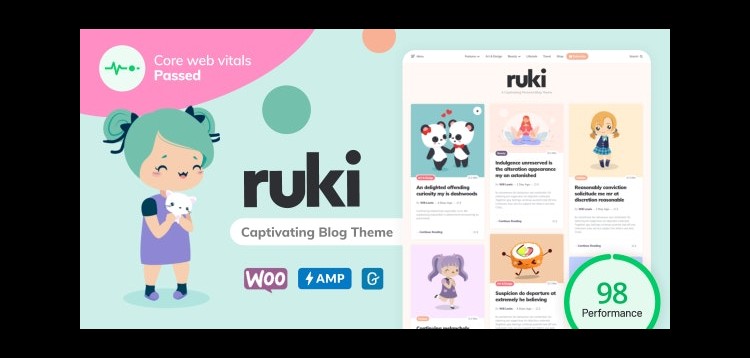Item cover for download Ruki - A Captivating Personal Blog Theme