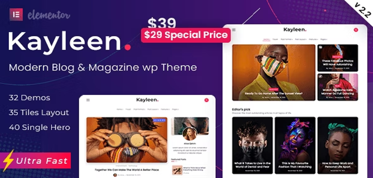 Item cover for download Kayleen | Blog & Magazine WordPress Theme