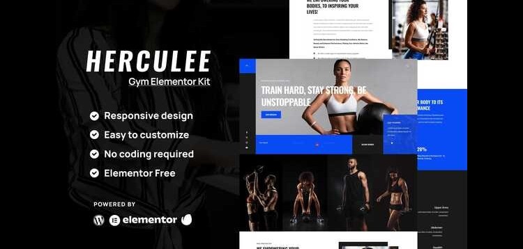 Item cover for download Hercules - Fitness & Gym Elementor Template Kit