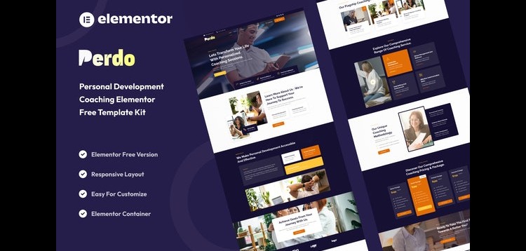 Item cover for download Perdo - Personal Development Coaching Elementor Template Kit