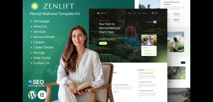 Item cover for download Zenlift - Mental Health Clinic & Consultation Elementor Template Kit