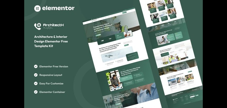 Item cover for download Architectx - Architecture & Interior Design Services Elementor Template Kit