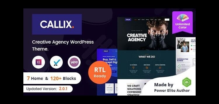 Item cover for download Callix - Creative Agency WordPress Theme + RTL