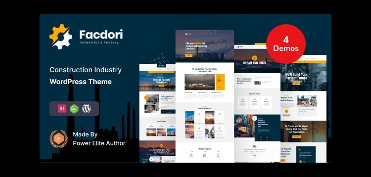 Item cover for download Facdori - Factory and Industrial Business WordPress Theme