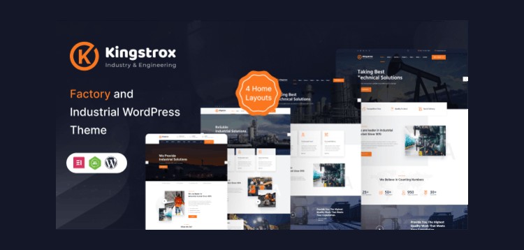 Item cover for download Kingstrox - Factory and Industrial Business WordPress Theme
