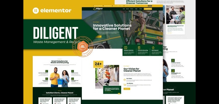 Item cover for download Diligent - Waste Management & Recycling Company Elementor Template Kit