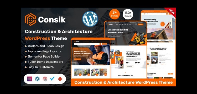 Item cover for download Consik - Construction & Architecture WordPress Theme