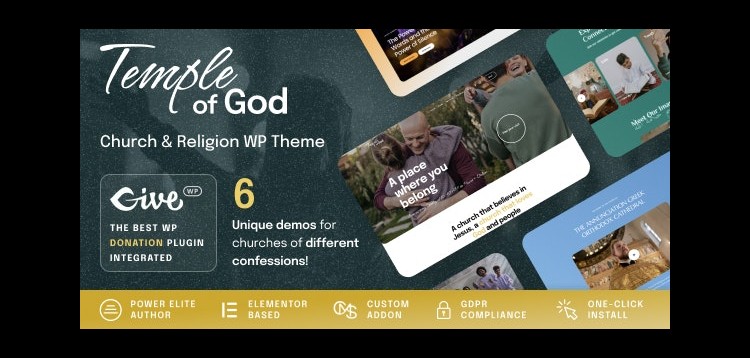 Item cover for download Temple of God - Religion and Church WordPress Theme