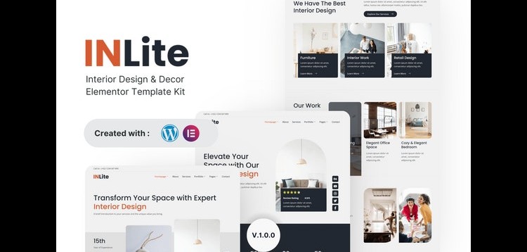 Item cover for download Inlite - Interior Design & Decor Elementor Template Kit