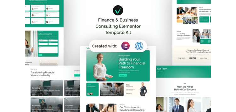 Item cover for download Vynance - Finance & Business Consulting Elementor Template Kit