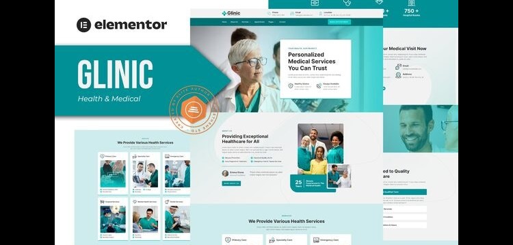 Item cover for download Glinic - Health & Medical Elementor Template Kit