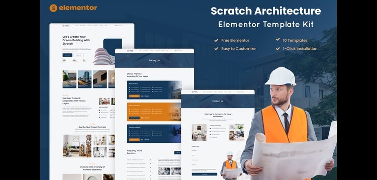 Item cover for download Scratch - Architecture Company Elementor Template Kit
