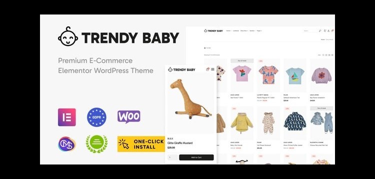 Item cover for download Trendy Baby - Children and Kids Store WordPress Theme