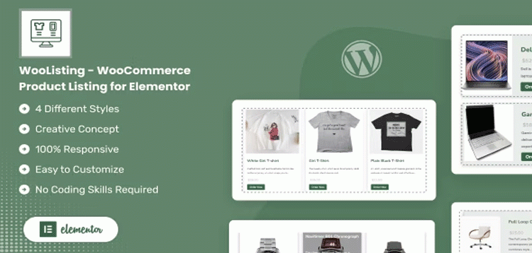 Item cover for download WooListing - WooCommerce Product Listing for Elementor