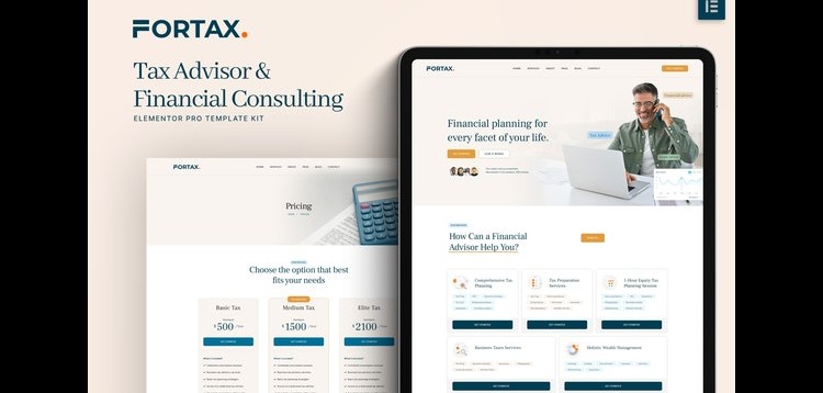 Item cover for download Fortax - Tax Advisor & Financial Consulting Elementor Template Kit