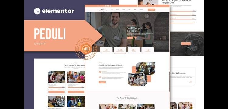 Item cover for download Peduli - Charity Elementor Template Kit