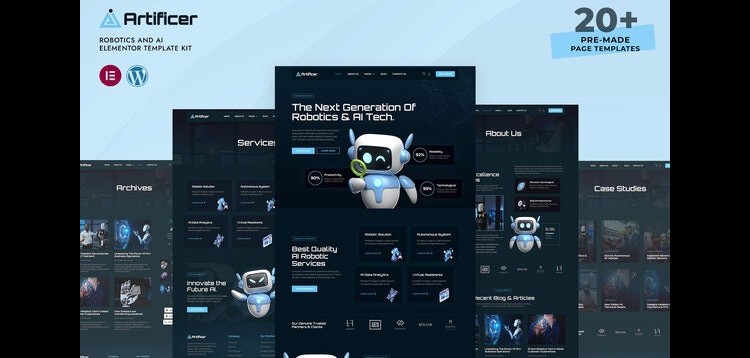 Item cover for download Artificer - Robotics & AI Elementor Pro Template Kit