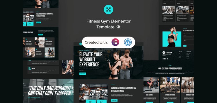 Item cover for download Gymrock - Fitness Gym Elementor Template Kit