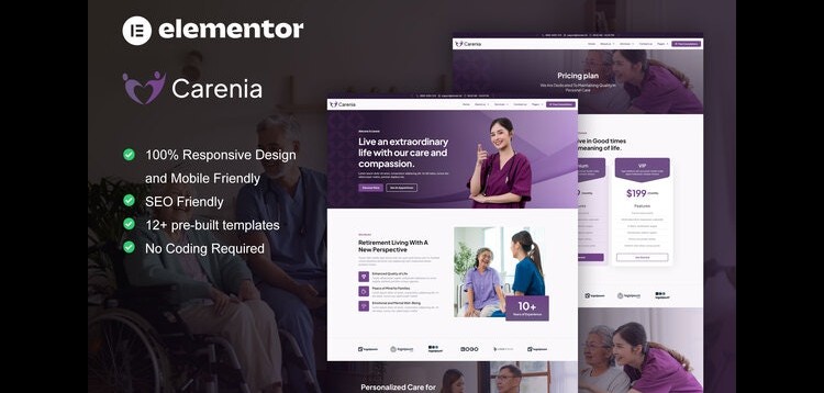 Item cover for download Carenia - Home Care & Private Nursing Services Elementor Template Kit