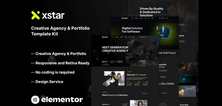 Item cover for download Xstar - Creative Agency & Portfolio Template Kit