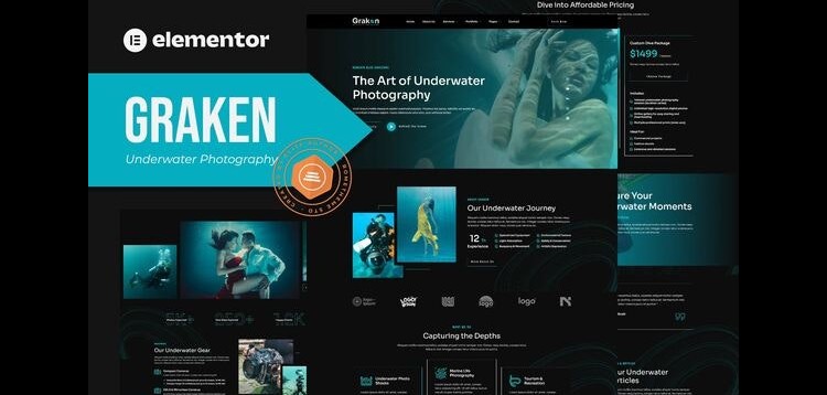 Item cover for download Graken - Underwater Photography Elementor Template Kit
