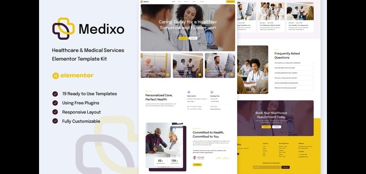 Item cover for download Medixo - Healthcare & Medical Services Elementor Template Kit