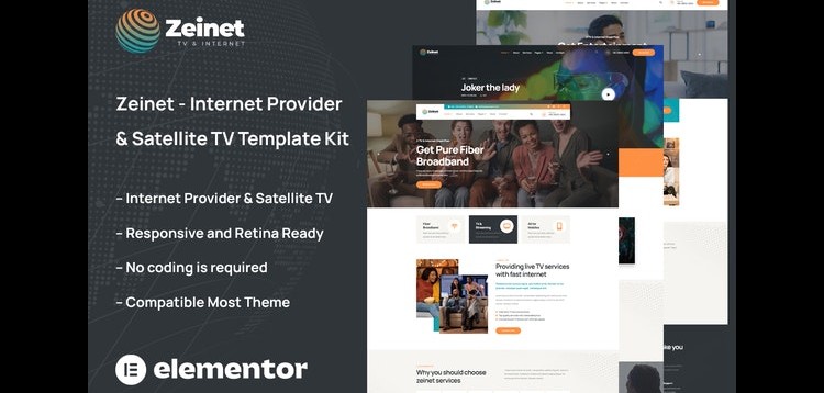 Item cover for download Zeinet - Internet Provider & Satellite TV Template Kit