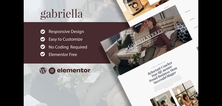 Item cover for download Gabriella - Motivator & Business Coach Elementor Template Kit