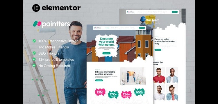 Item cover for download Paintters - Painting Service Elementor Template Kit