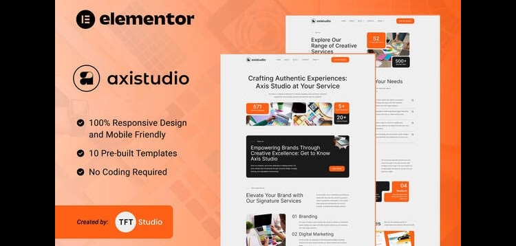 Item cover for download Axistudio - Branding & Creative Studio Elementor Template Kit