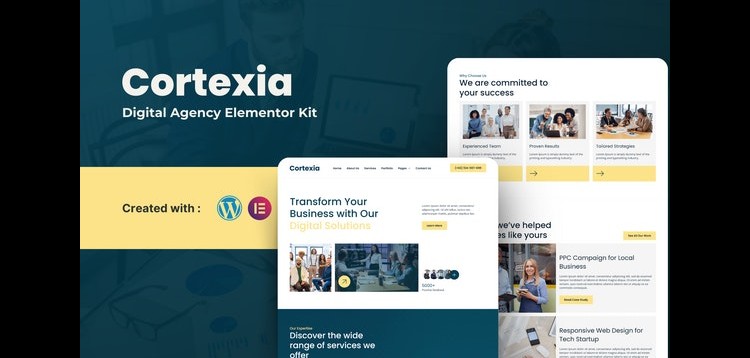 Item cover for download Cortexia - Digital Agency Elementor Template Kit