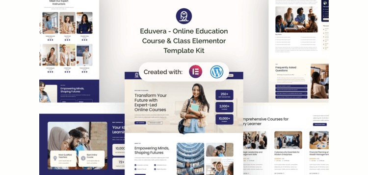 Item cover for download Eduvera - Online Education Course & Class Elementor Template Kit