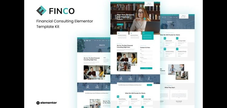 Item cover for download Finco - Financial Consulting Elementor Template Kit