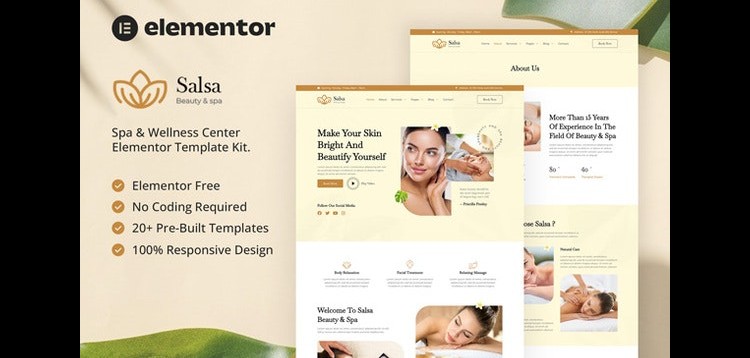 Item cover for download Salsa - Beauty & Spa Elementor Template Kit