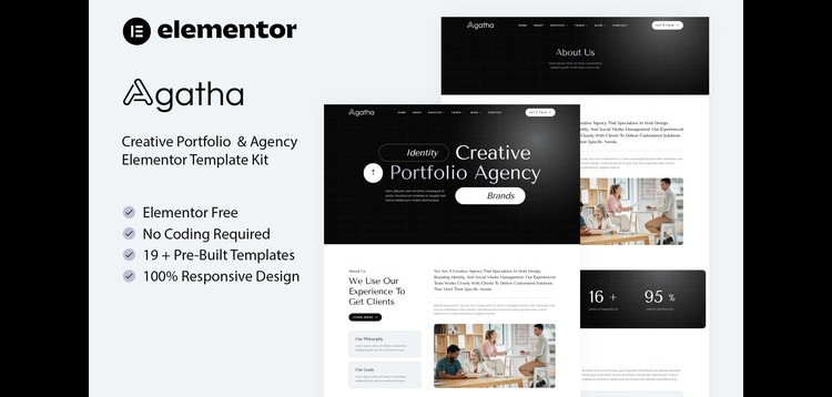 Item cover for download Agatha - Creative Portfolio & Agency Elementor Template Kit