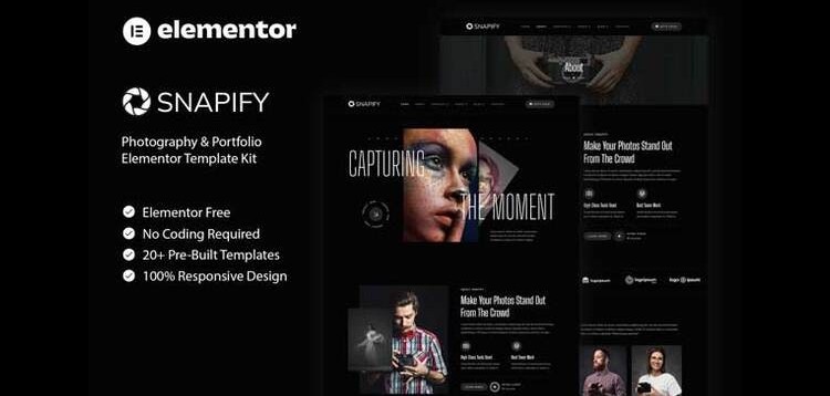 Item cover for download Snapify - Photography & Portfolio Elementor Template Kit
