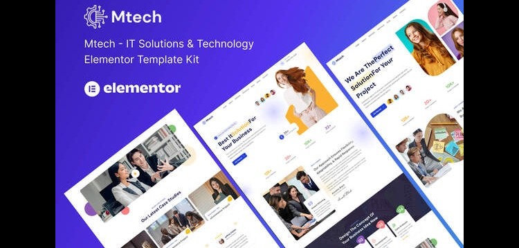 Item cover for download Mtech - IT Solutions & Technology Elementor Template Kit