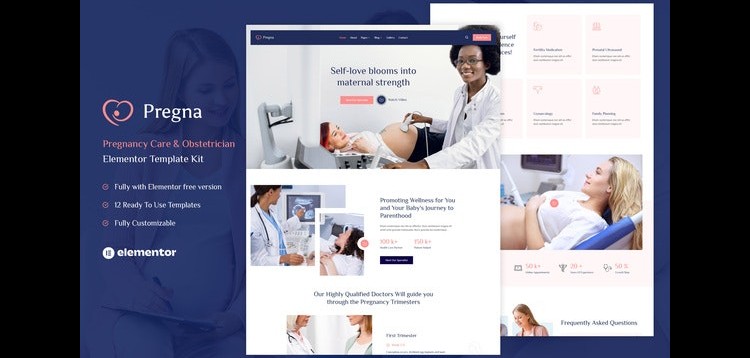 Item cover for download Pregna – Prenatal Care & Obstetrician Elementor Template Kit