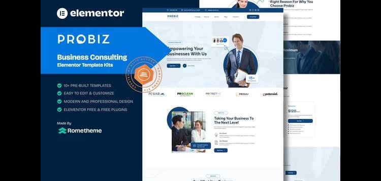 Item cover for download Probiz - Business Consulting Elementor Template Kit