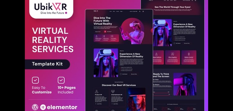 Item cover for download UbikVR - Virtual Reality Services Elementor Template Kit