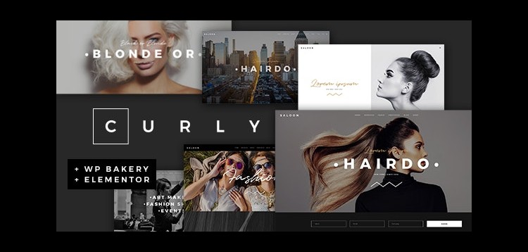 Item cover for download Curly- A Stylish Theme for Hairdressers and Hair Salons