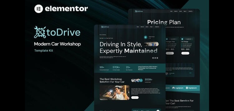 Item cover for download Otodrive - Modern Car Workshop Elementor Template Kit