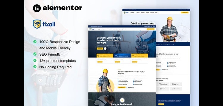 Item cover for download FixAll - Handyman & Repair Service Elementor Pro Template Kit