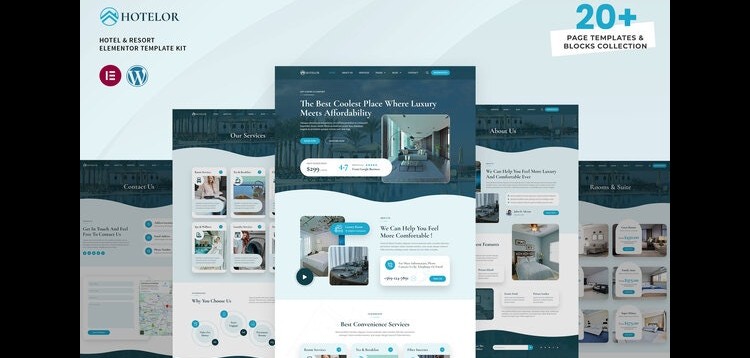 Item cover for download Hotelor - Hotel & Resort Elementor Pro Template Kit